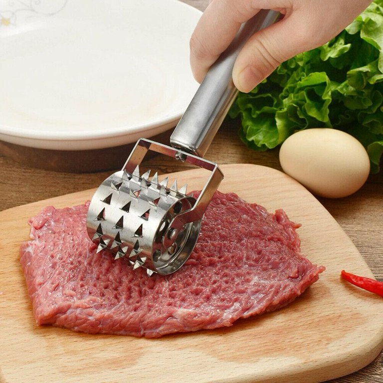 Stainless Steel Meat Tenderizer Needle & Hammer For Steak, Pork