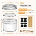 thumbnail image 2 of Frasco de vidrio Mason Jars ComSaf, pequeño, 120 ml, 24 unidades, con tapas, 2 of 8