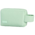 thumbnail image 1 of Bolsa de cosméticos pequeña, elegante y espaciosa bolsa de cosméticos de PU, bolsa de cosméticos impermeable verde, 1 of 5