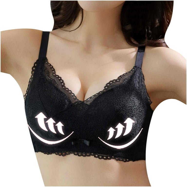 Bigersell Bra for Women Comfortable Push-up and Shaping, Women's Sport Bra,  Push-up and Folding, Side Female t Shirt Bra Women's Plus Polyester