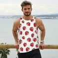 thumbnail image 6 of Gukieu Hand Drawn Strawberry Print Men's Quick Dry Fitness Vest, Round Neck Sleeveless Fitness Bodybuilding Top-Small, 6 of 7