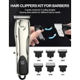 thumbnail image 4 of Cordless Beard Trimmer for Men,Rechargeable Hair Trimmer Hair Clippers for Men, Professional Electric Barber Clippers, Zero Gapped Beard Trimmer Kit with 5 Guide Combs for Home Use, 4 of 6