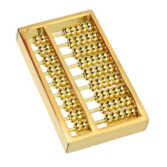 Mini 9-Gear Brass Abacus — Traditional Chinese Math Tool for Kids and Adults, Perfect for Education or Collection, 1.5 Inches
