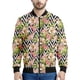 thumbnail image 3 of Chaqueta con cremallera y estampado de flores de alstroemerias para hombre, sudadera étnica con estampado 3D, chaqueta informal de calle, abrigo de manga larga con cremallera, 3 of 5