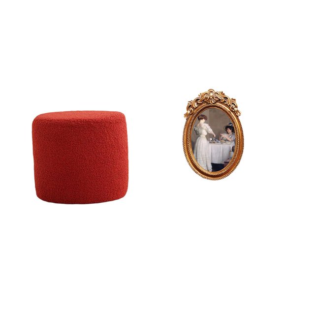 Escabel,Reposapiés pequeño,taburete otomano,sofá,taburete de té,Reposapiés Cubo Taburete Taburete para Dormitorio Baño,Marco de fotos,Marco de fotos vintage para colgar en la pared