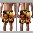 thumbnail image 3 of luoweisi Men's Beach Shorts Quick Dry Swim Trunks with Mesh Lining Thanksgiving Pumpkin S, 3 of 5