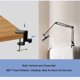 thumbnail image 4 of 2 pack Universal Shape Table Mounting Clamp for Microphone Suspension Boom Scissor Arm Stand Holder with Adjustable Positioning Screw, Fits up to Desktop -Black, 4 of 5