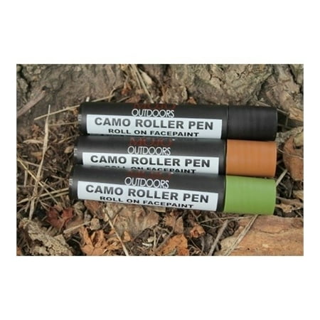 MOJO HW2416 3-Pack Camo Roller Pen (Black, Brown, Green) Face Paint