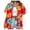 Navy, variant on Women Blouses Dressy Casual Work Business Shirts Button Down Floral Print Short Sleeve Lapel Collared Fashion Tops