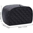 thumbnail image 2 of Toaster Cover 2 Slice,small Appliance Cover For Kitchen/Keep Toaster Free From Dust And Fingerprint (11.5w X 8d X 8h,Black), 2 of 8