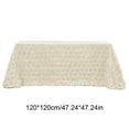 thumbnail image 3 of RKSTN Rose Tablecloth Rectangle Valentines Day Tereoscopic Table Cloth, Washable Table Cover for Mothers Day Party Decorations 47" - Beige, 3 of 6