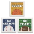 thumbnail image 2 of Zoomie Kids 'On the Field I Go Team, on the Field II Score and on the Field III Go Champs' 3 Piece Textual Art Set, 2 of 6