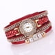 thumbnail image 4 of Sfonq Summer Clearance Womens Watches Women Watches Fashion Vintage Weave Wrap Quartz Wrist Watch Bracelet For Ladies Mothers Day Gift for Grilfriend,Red Buy 2 Save 10%, 4 of 4