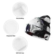 thumbnail image 3 of Lsque Watercolor Skull Pattern Knitted Beanie, Unisex Winter Hat, Knit Hat Winter Beanies Thick Fisherman Beanies Cuffed Plain Skull Caps, 3 of 6