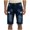hgg384-Dark Blue, variant on Mens Jean Shorts Distressed Ripped Denim Shorts Summer Casual Classic Straight Short Jeans