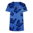 thumbnail image 4 of Tops de Mujer Blusas Casuales Elegantes Camisas Camiseta de Cuello Redondo de Moda Blusa de Manga Corta Estampada Odeerbi ODB156660, 4 of 4