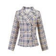 thumbnail image 5 of IROINNID Women's Blazer Jacket Long Sleeve Plaid Notch Lapel Outwear, Casual Autumn Winter Lapel Jacket Small Suit, 5 of 9