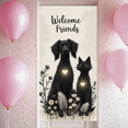 thumbnail image 4 of Cute Animal Welcome Banner Friendly Design Polyester Material Decorative Hearts for Home Decoration Party Entrance Greeting, 4 of 5