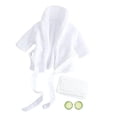 thumbnail image 1 of 1 Set Newborn Bathrobe Infant Bathrobe Prop Baby Bath Towel Cucumber Prop, 1 of 4