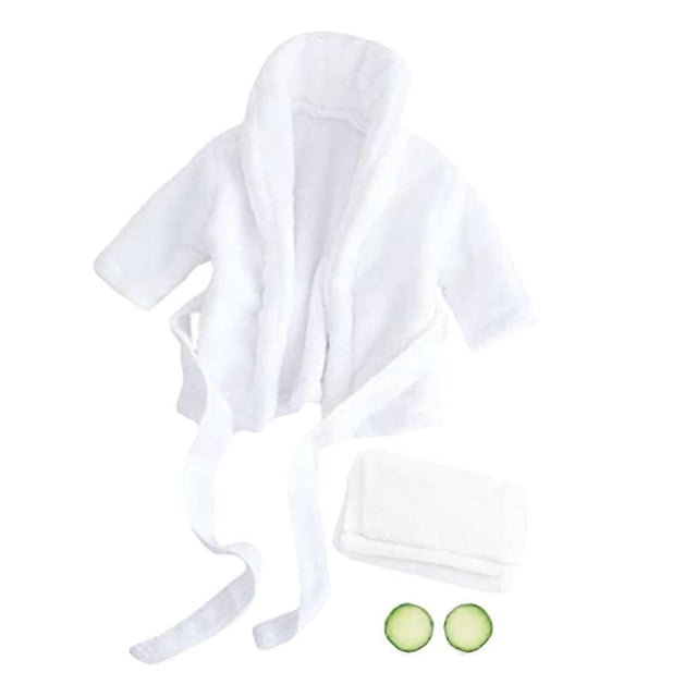 1 Set Newborn Bathrobe Infant Bathrobe Prop Baby Bath Towel Cucumber Prop