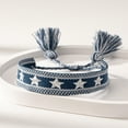 thumbnail image 4 of SNNROO 1 Pce Bracelet d'Amitié Boho Brodé avec Design Croix et Pompon pour Femmes, 4 of 7
