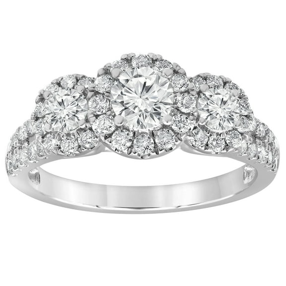 Unique Moments 1.25 ct Lab Grown Diamond Engagement Ring in 14K White Gold (G-H, SI1-SI2)