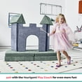 thumbnail image 6 of Yourigami Folding Kids and Toddler Foam Play Castle, 2 Pieces, Blue Lagoon, 6 of 8