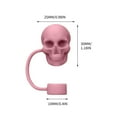 thumbnail image 3 of Halloween Skull Straw Topper Goth Straw Cover Cap for Stanley Cup, 10mm Skull Straw Cover for Stanley Tumblers Accessories Halloween -Pink, 3 of 5