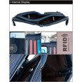 thumbnail image 4 of Cartera de cuero con cremallera, estilo corto, multifuncional, para hombre (azul), 4 of 7