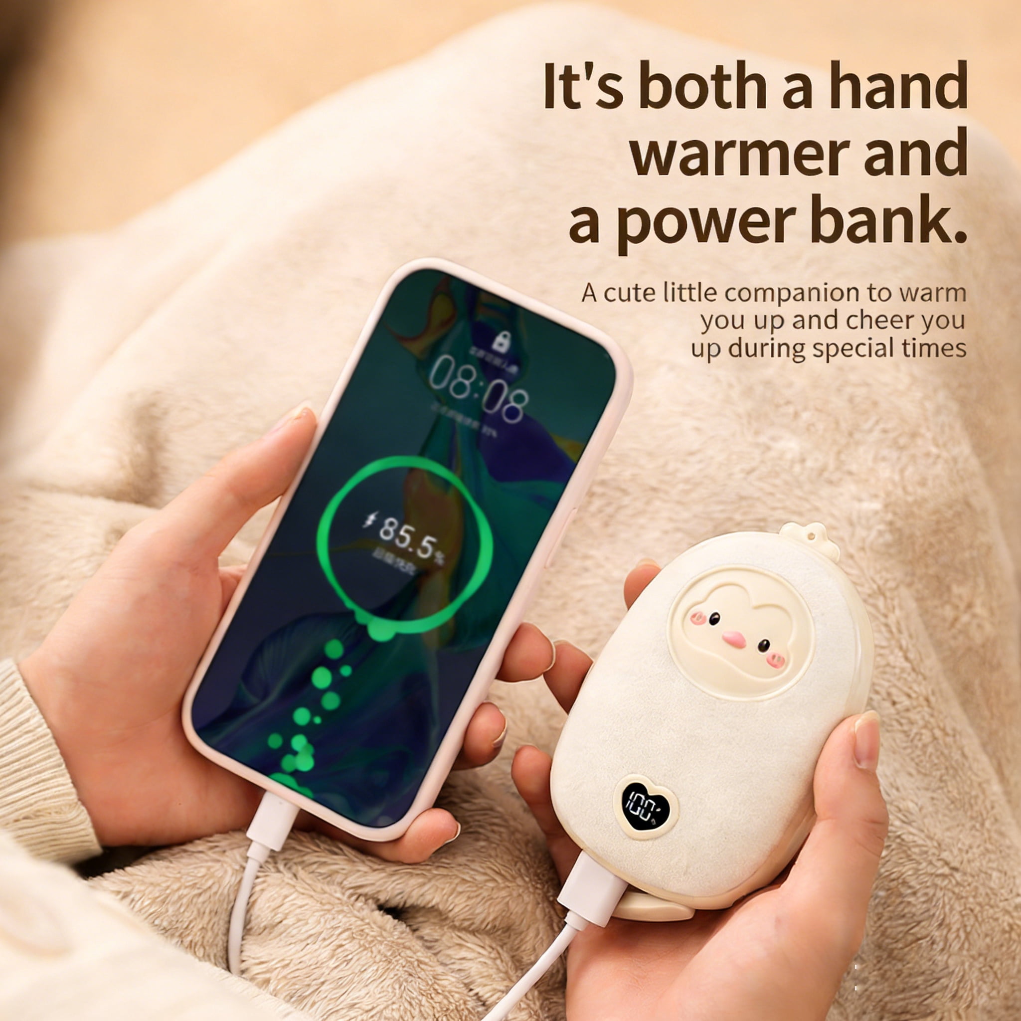 Hand Warmers Rechargeable 1 Pack,Smart Chips Electric Hand Warmers, Portable Pocket Heater, Gifts for Christmas, Outdoor, Hunting, Golf, Camping Accessories,Style 5