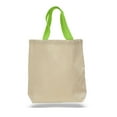 thumbnail image 1 of Promotional Priced Canvas Tote Bag W/Color Handles Art Craft Blank Tote (Set of 6), 1 of 1