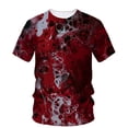 thumbnail image 1 of T-Shirt d'Été Imprimé 3d Hip Hop Horror Blood Manches Courtes Mode Alternative Tendance Ample Qualité Col Rond, 1 of 5