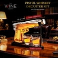 thumbnail image 2 of Juego de decantador de whisky en forma de pistola de 10 oz de vidrio The Wine Savant, 2 of 9