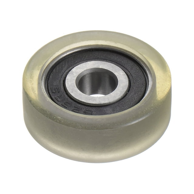 Unique Bargains Roulement à Billes PU 6x24x8mm Roue de Guidage Revêtue de Polyuréthane pour Industriel, Vert