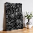 View of Abstract Geometric Canvas Wall Art for Living Room, Dark Gray ...