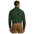 thumbnail image 2 of Port Authority Men's Long Sleeve Carefree Poplin Classic Fit Shirt Deep Forest Green 3X-Large, 2 of 4