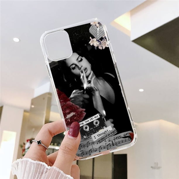 Funda de teléfono de Lana Del Rey Singer, carcasa transparente con póster Kraft para Iphone 11, 12, 13, 14 Pro Max, 7, 8 Plus, X, Xr, Xs Max, Se2020, 13mini Fivean unisex