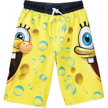Nickelodeon - Boys' SpongeBob SquarePants Big Face Swim Trunks ...
