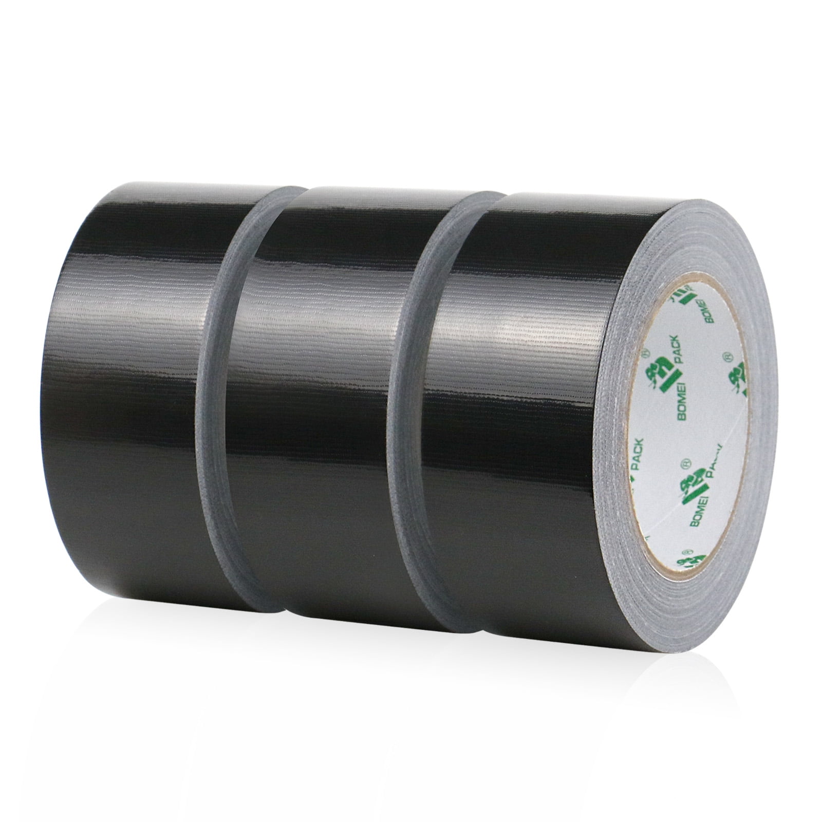 BOMEI PACK Black Duct Tape 1 89 In X 35y 3 Pack Waterproof Tear By bomei-pack-black-duct-tape-1-89-in-x-35y-3-pack-waterproof-tear-by
