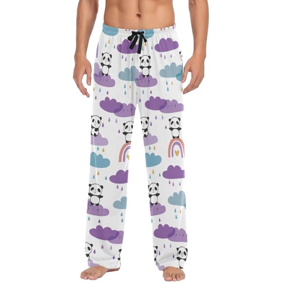 GZHJMY Panda Pajama Pants for Men, Lounge Pants Lightweight Men Pajama Bottoms with Drawstring Pockets, Christmas New Year Birthday Gifts, Small