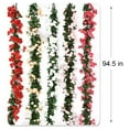 thumbnail image 3 of Aosijia Flower Garland 69 Heads Artificial Rose Vine Flowers with Green Leaves Hanging 7.87 Ft for Room Anniversary Wedding Birthday Christmas Wall Arch Decor, 1Pc, 3 of 6