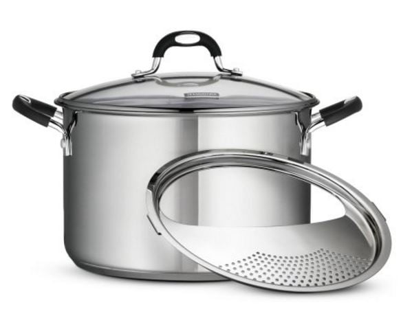 Tramontina Gourmet Stainless Steel 8 Quart Lock and Drain Stock Pot