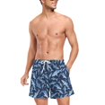 thumbnail image 3 of FORMRS Mens Swim Trunks Mesh Liner Quick Dry Casual Beach Board Shorts with Pockets, Sizes S-2XL, Watercolor Shark Pattern, 3 of 9