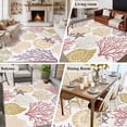 thumbnail image 5 of Large Area Rugs for Living Room Bedroom, Coastal Coral 5'x8' Rug Washable Carpet Runner Indoor Outdoor, Nautical Colorful Conch Seashells Starfish Non Slip Floor Mats Rug for Kitchen, Bathroom, 5 of 8