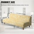 thumbnail image 2 of SCRAWLGOD Daisy Floral Print Yellow Stretch Futon Slipcover Armless Sofa Cover Futon Mattress Covers Without Armrests Sofa Bed Furniture Protector Covers with Elastic Bottom, 2 of 7
