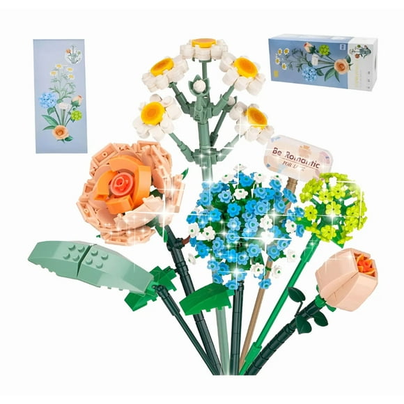 Juego De Bloques De Construcción De Ramo De Flores 680 Pzs