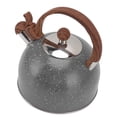 thumbnail image 4 of Tetera silbante de acero inoxidable de 2,5 l de capacidad para hervir agua, color gris, 4 of 14