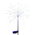 thumbnail image 2 of 120 LED Solar Firework Lights Waterproof Outdoor Garden Dandelion Ground Plug Stake Lamps for Courtyard Backyard Path Walkway Landscape Decoration, Cold White, 2 of 5