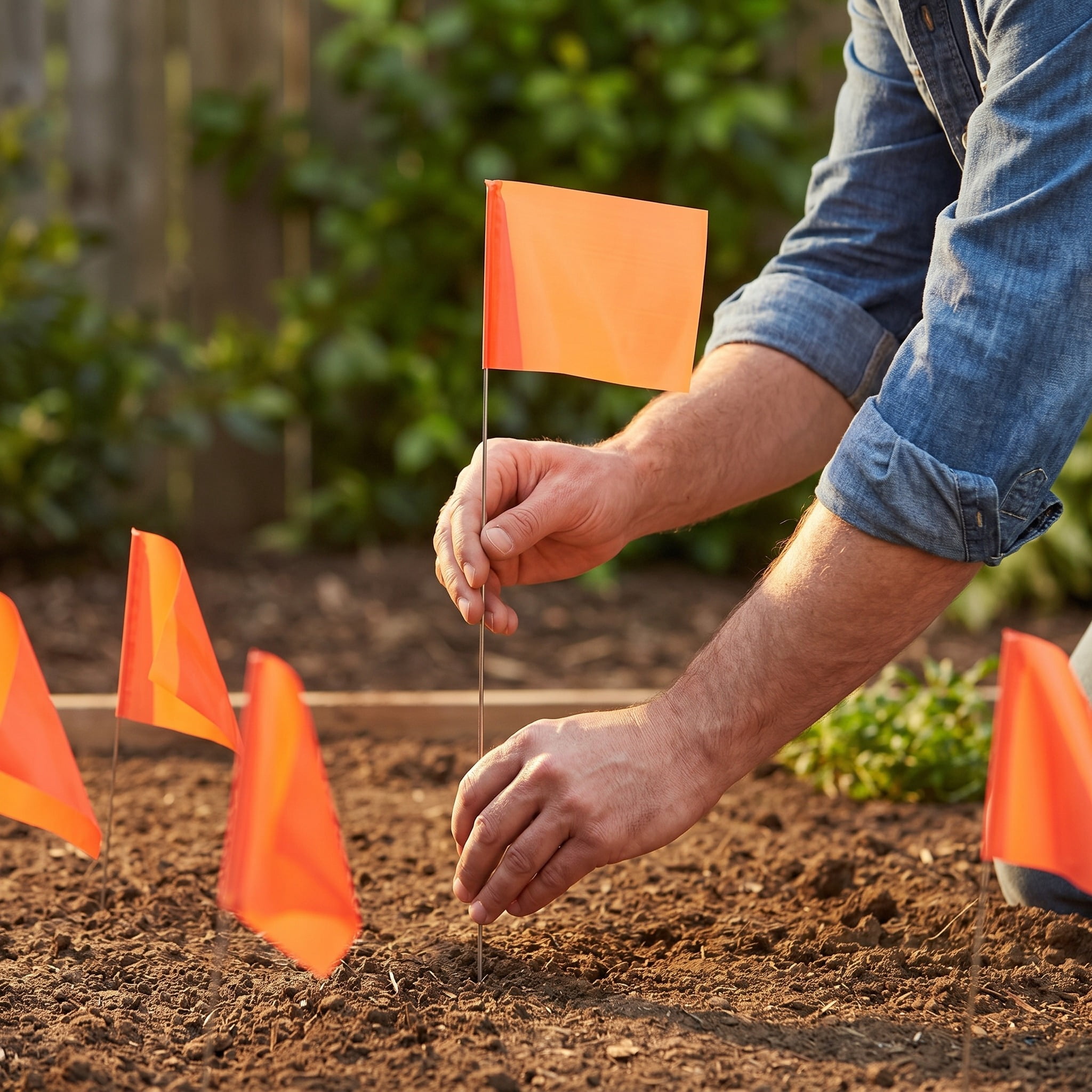 Hyper Tough Safety Marking Flags, Orange, 25 Count