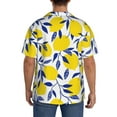 thumbnail image 5 of Disketp Men's Hawaiian Tropical Lemon Print Shirts Button Down Holiday Beach Shirts-Small, 5 of 7